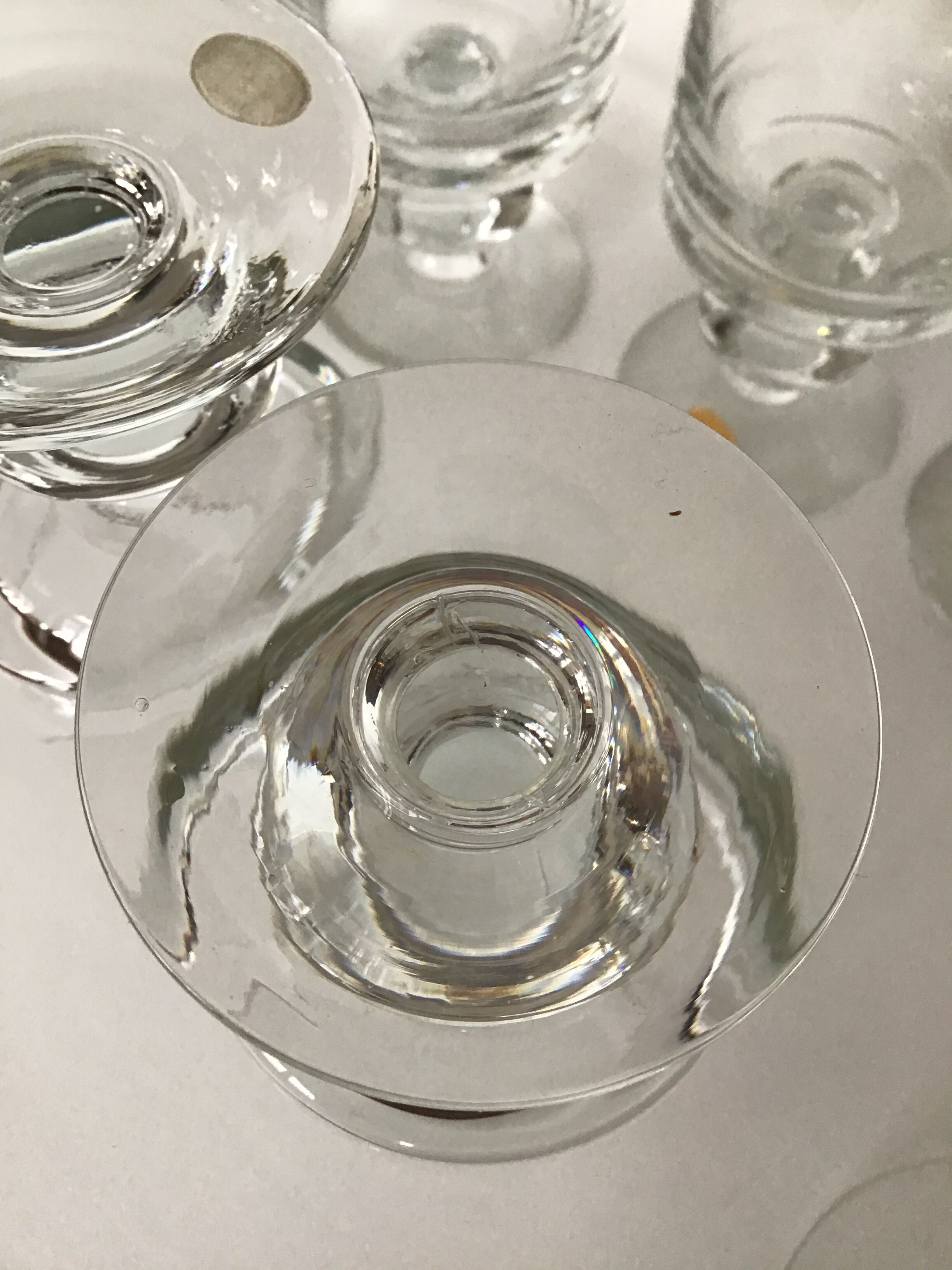 7 Lorraine crystal glasses