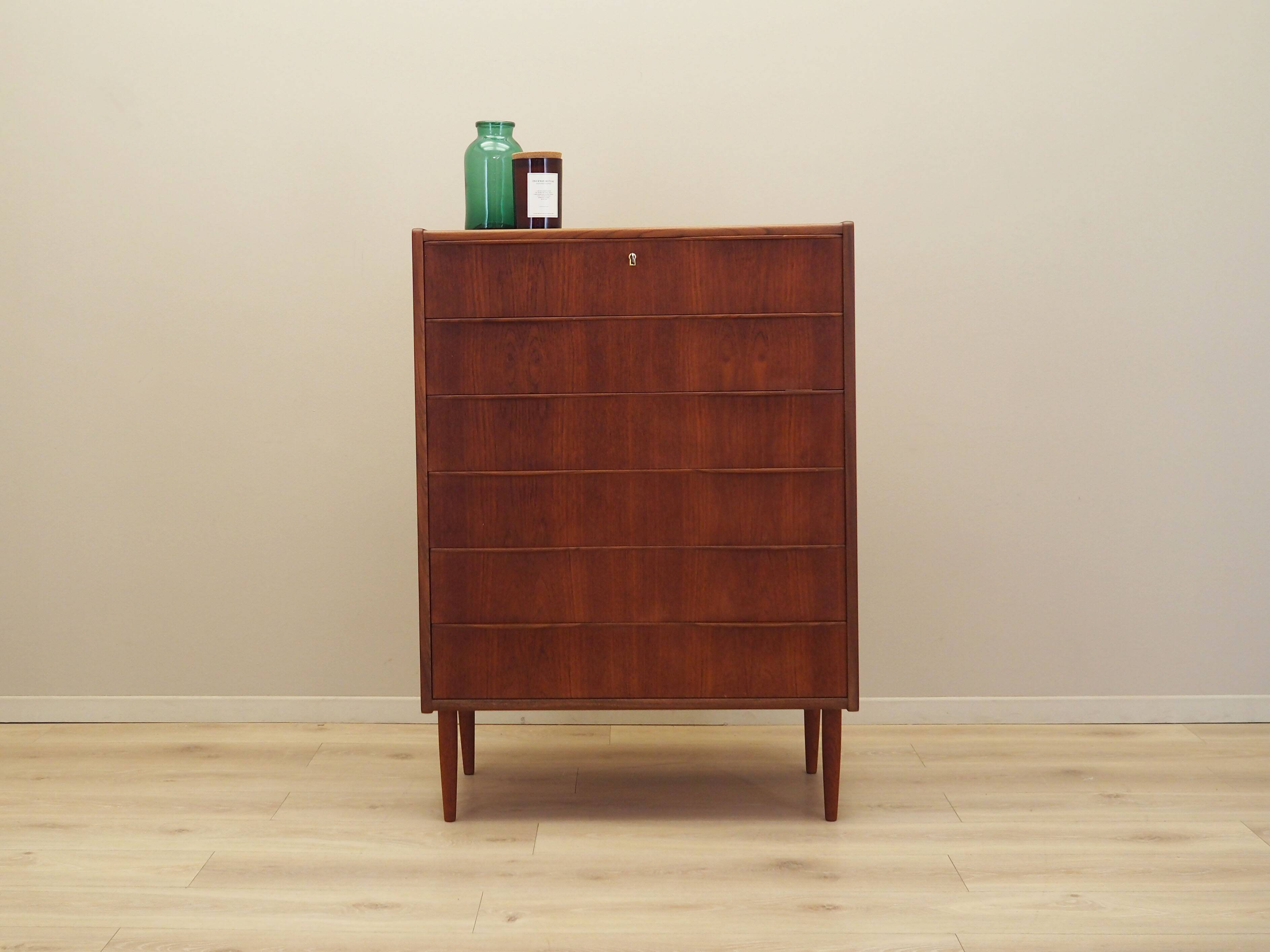 Teak chest of drawers, Danish design, 1970s, production: Denmark