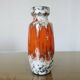 Orange "fat lava" ceramic vase, West Germany, 1970