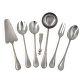 Christofle Albi lot 7 pièces service ragout salade pelle gateau pince sucre