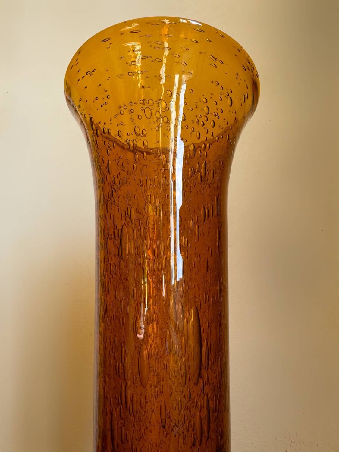 Old Biot bubbled glass vase