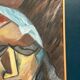 Original Swedish Oil on Canvas – “Cubist Woman Portrait” by Jan Pålsson – Signed – Dated 1980 – Vintage & Framed – 77 × 62 cm