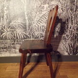Brutalist chair in solid elm