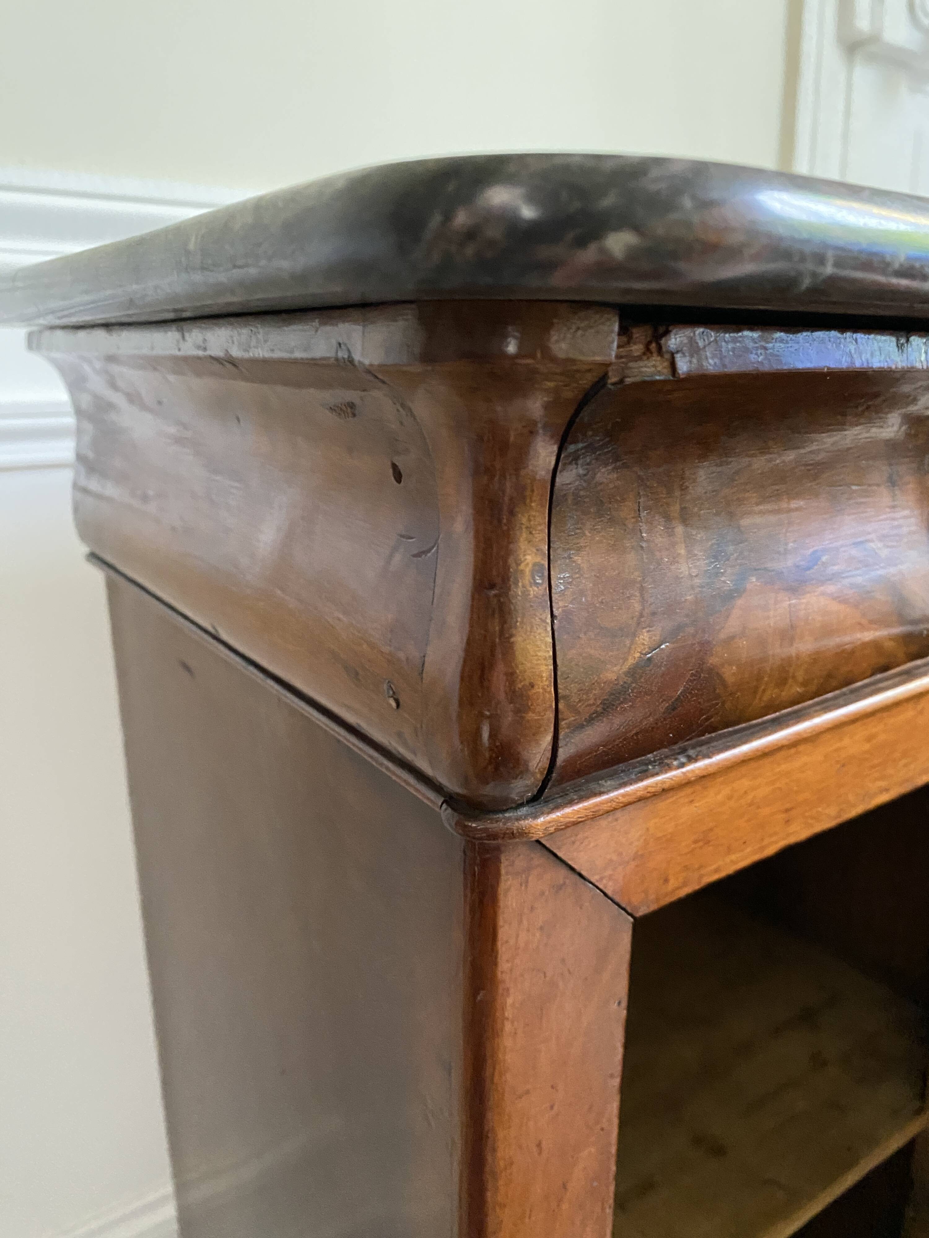 Bedside table / nightstand / column / Somno / Vintage mahogany stand