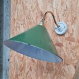 Vintage enameled sheet metal wall light