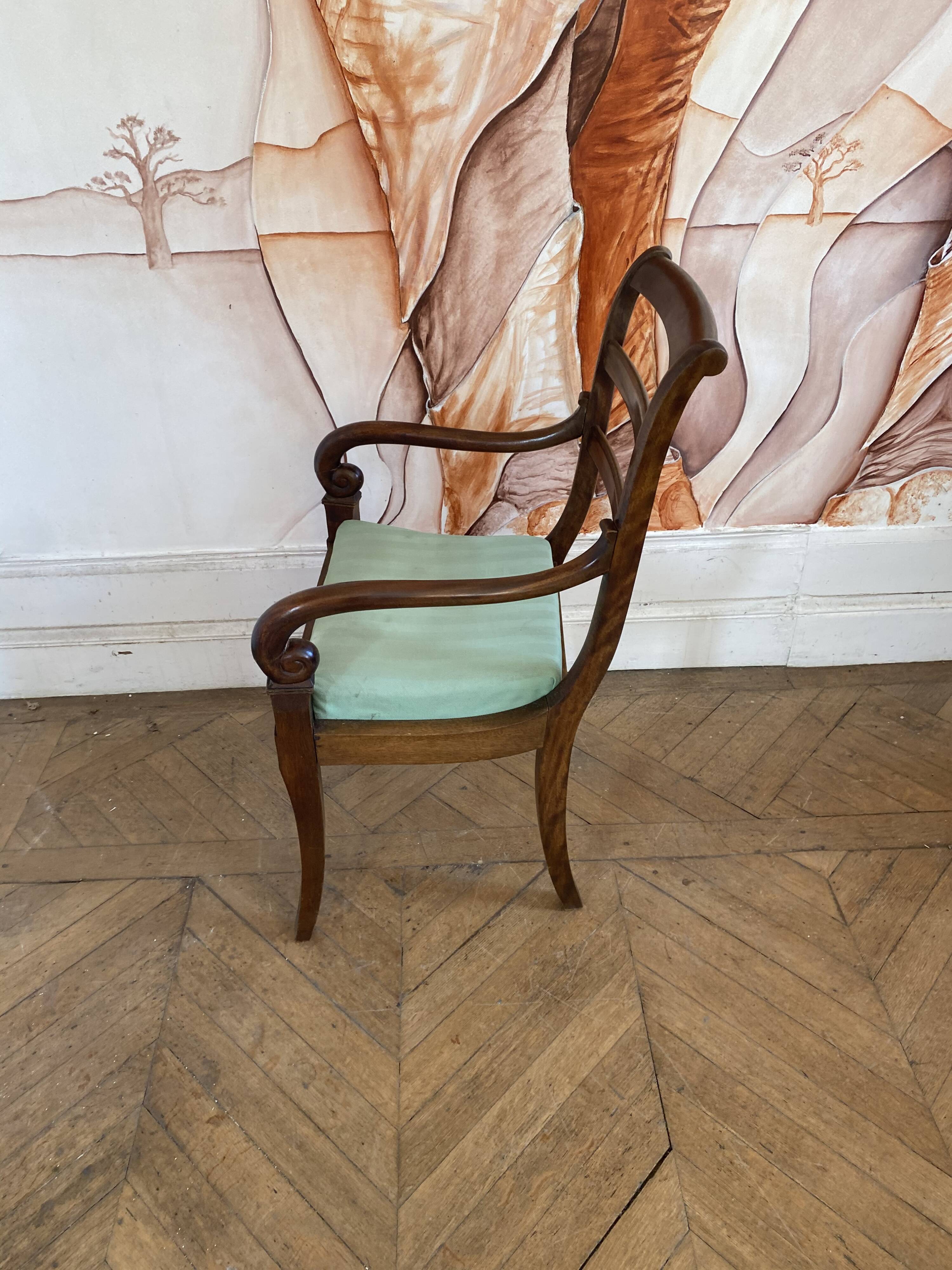 Fauteuil barrette Louis philippe