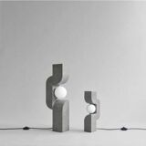 Table lamp, large model - dark gray, ceramic, contemporary work.