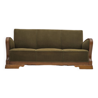 1950s, Danish 3 seater sofa in original very good condition, oak wood.