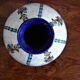 Boch La Louvière vase with a floral decoration in cracked faience