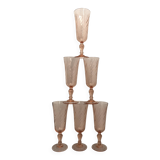 Vintage Rosaline Champagne Flutes