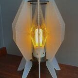 Lampe de table en fil acrylique blanc années 1970