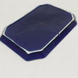 Flat Lunéville Ket G dark blue & gold enamelled
