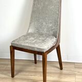 American Art Deco style chair, in solid walnut wood
