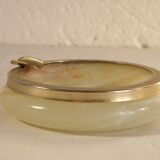 Ashtray in onyx and brass