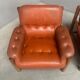Set brutalist, Brazilian style leather lounge chairs, 1960s