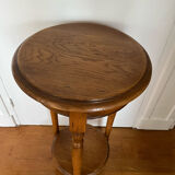 Wooden pedestal table