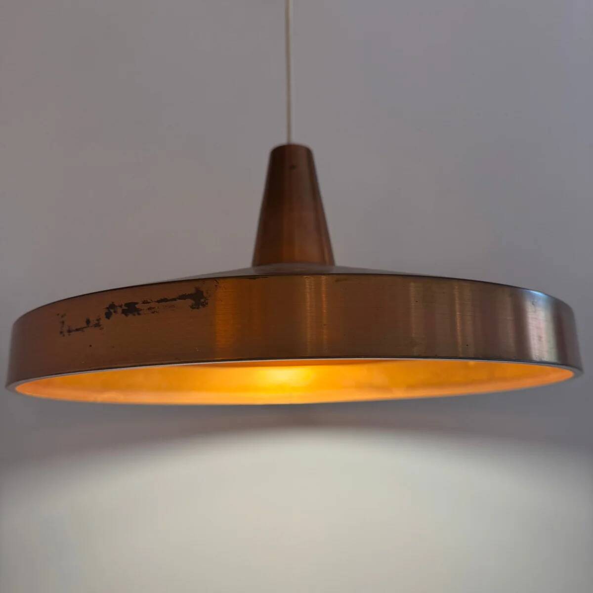 Metal pendant light, Denmark 1960