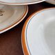 Set of 8 Creil et Montereau plates, Œillet model - earthenware plate