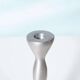 Set of space age candlesticks from the 70s/80s, organic aluminium.