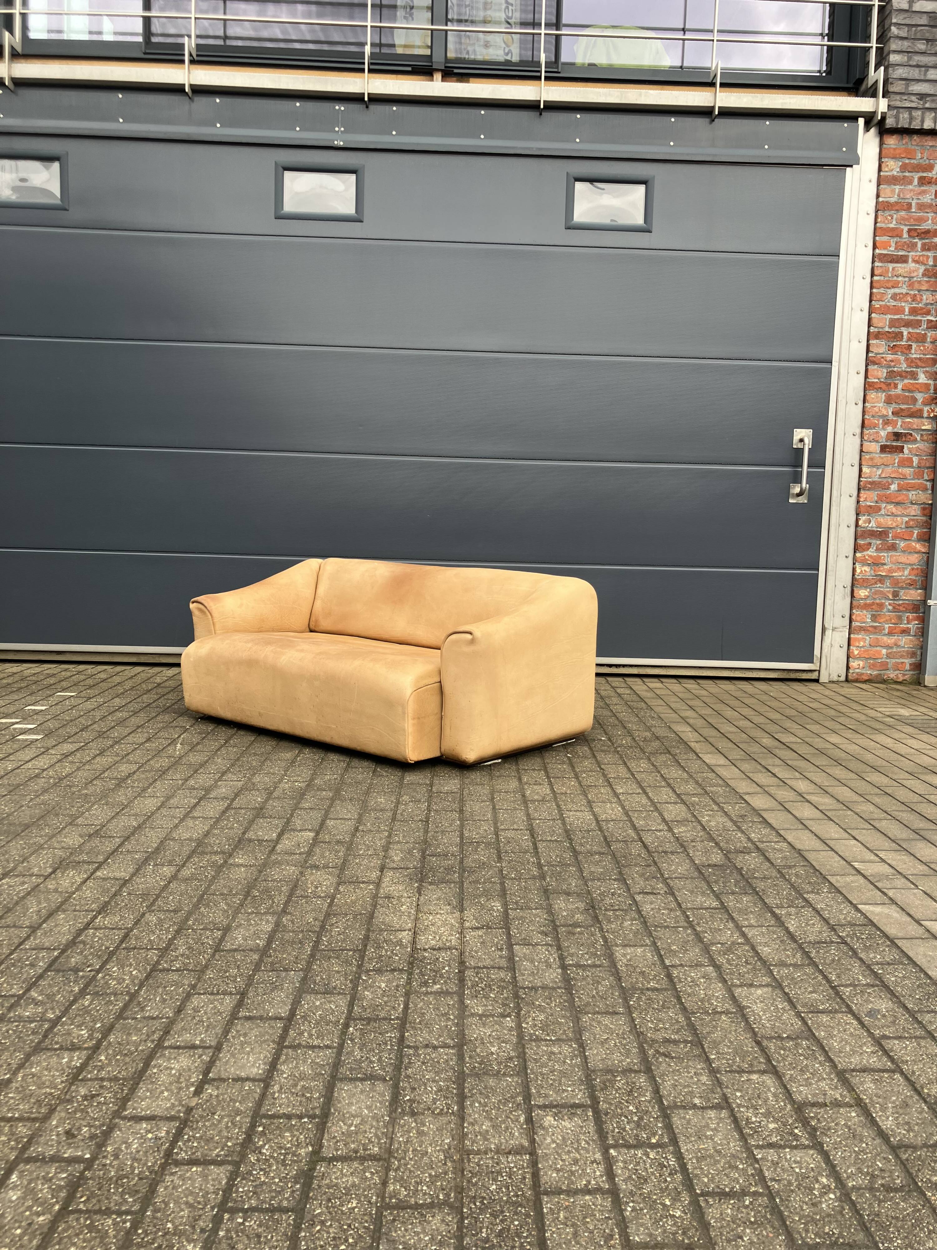 De Sede Ds-47 driezit, Cognac 5mm NECK Buffel leder topstaat