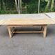 Large extendable farmhouse dining table stripped in solid oak 200-300cm