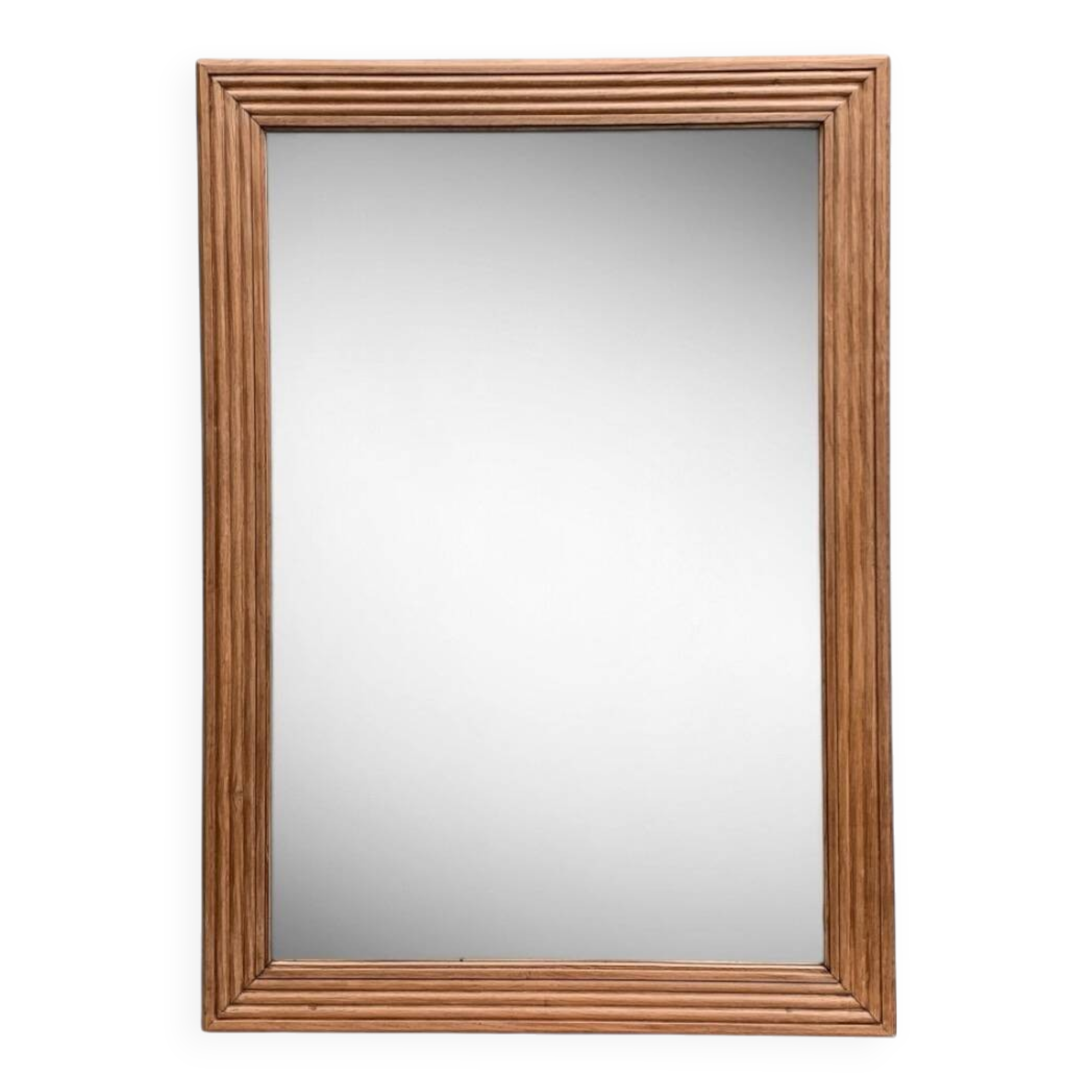 1940 beveled mirror solid raw oak 74x104
