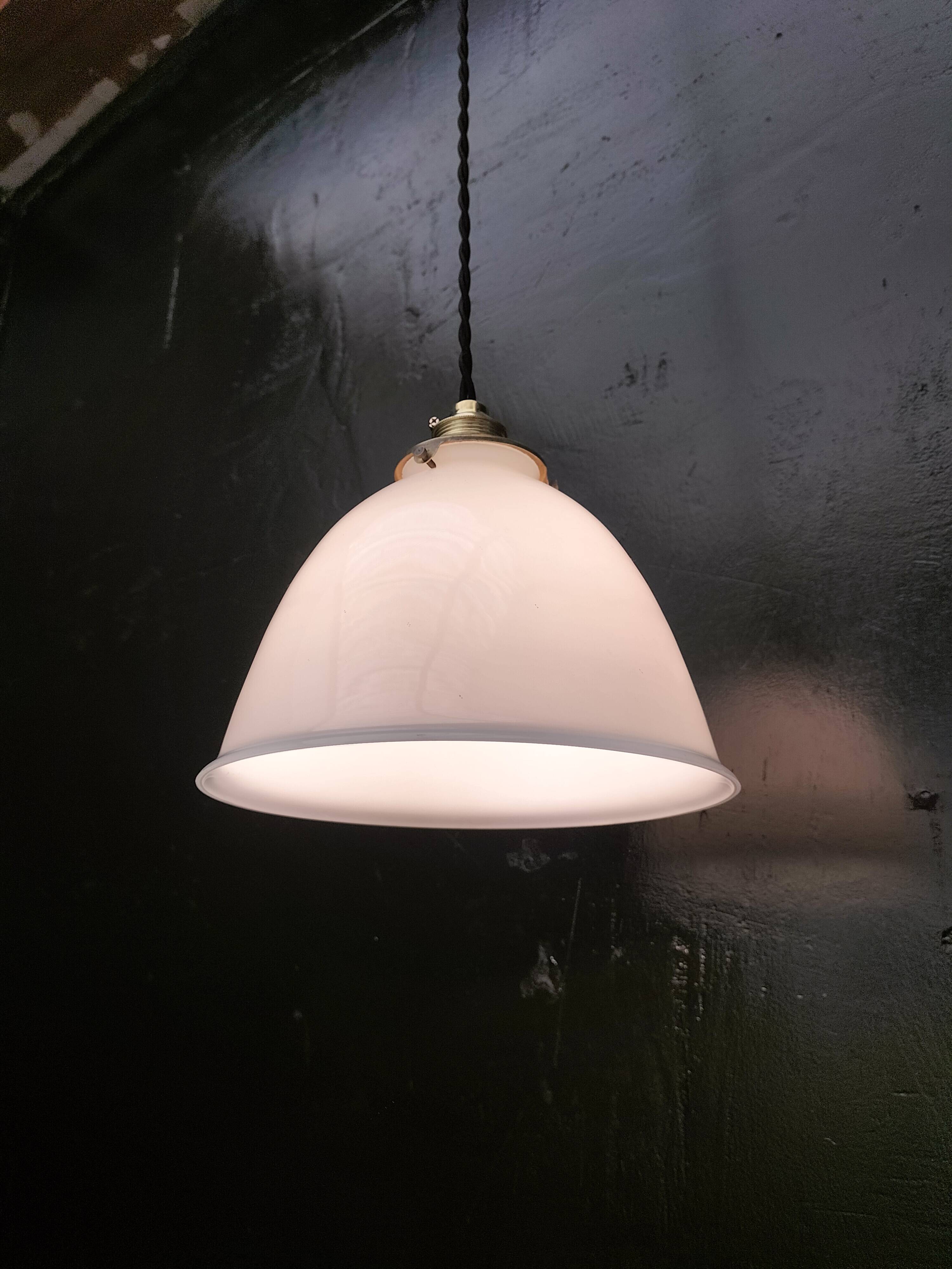 Opaline pendant lights