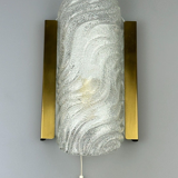 60s 70s wall lamp Fischer Leuchten Germany Wall Sconce Ice Glass Design