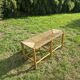 Wood and straw bench