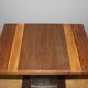 Art Deco period pedestal table in oak and nickel-plated bronze circa 1930
