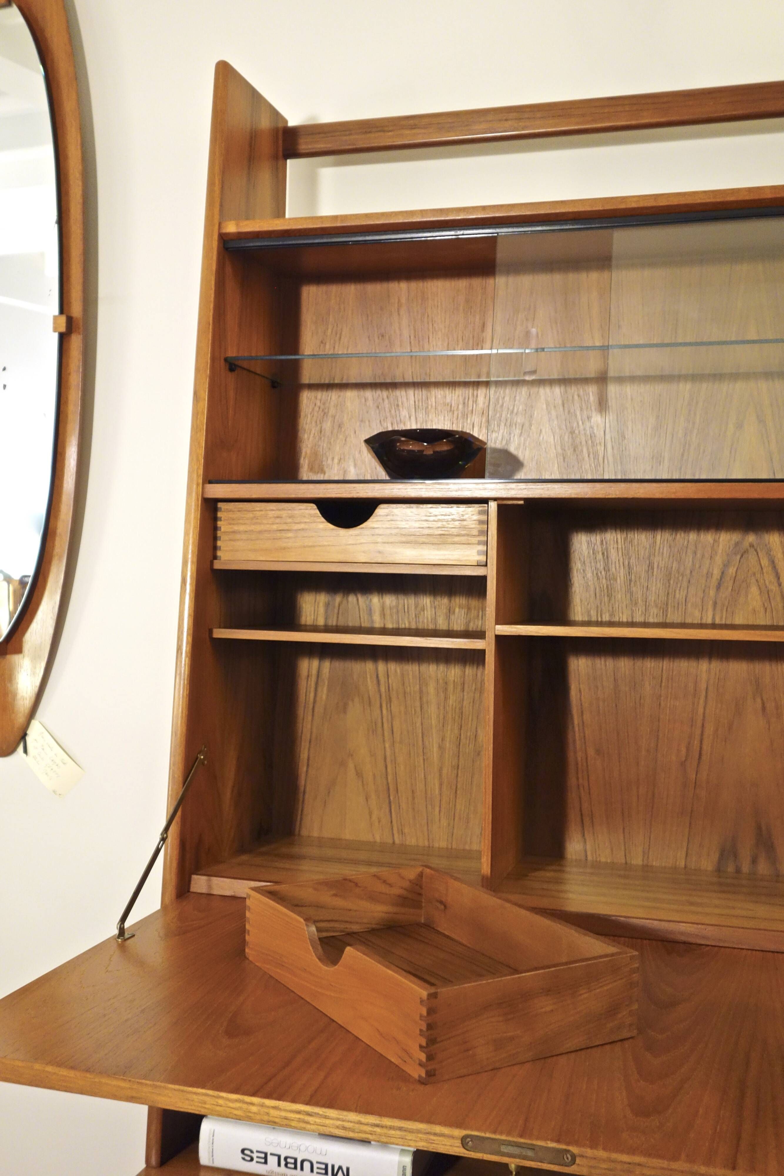 Danish secretary in light rosewood by Arne Wahl Iversen 1960
