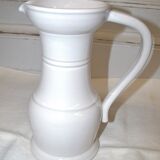 Pitcher ceramic white pitcher signed San pol