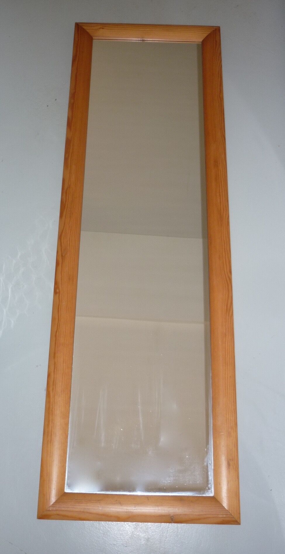 Mirror domed wooden frame 140X45, 80s