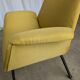 Vintage Mid-Century Modern Yellow Fabric Armchair - Alvin Lustig Style