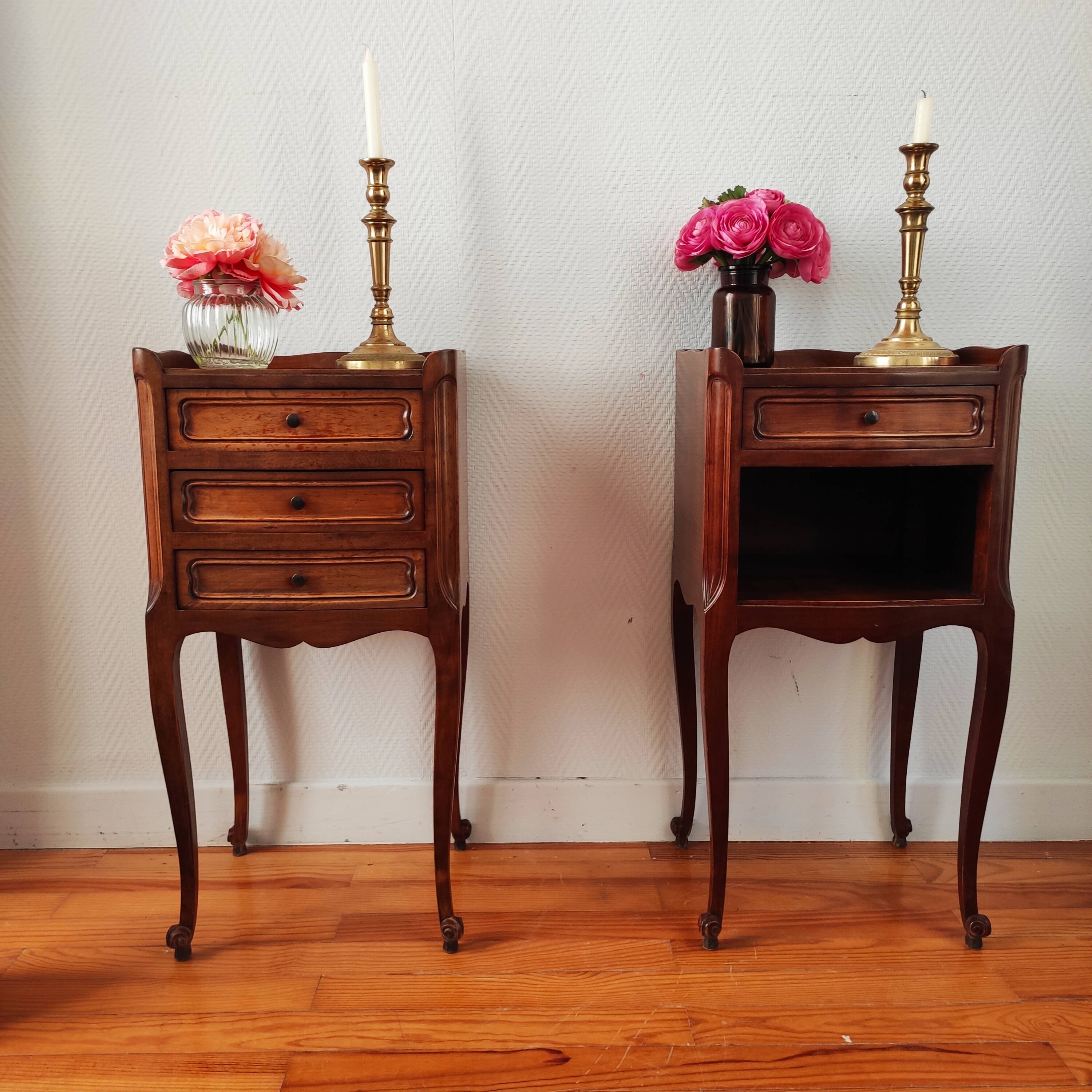Pair of Louis XV style bedside tables
