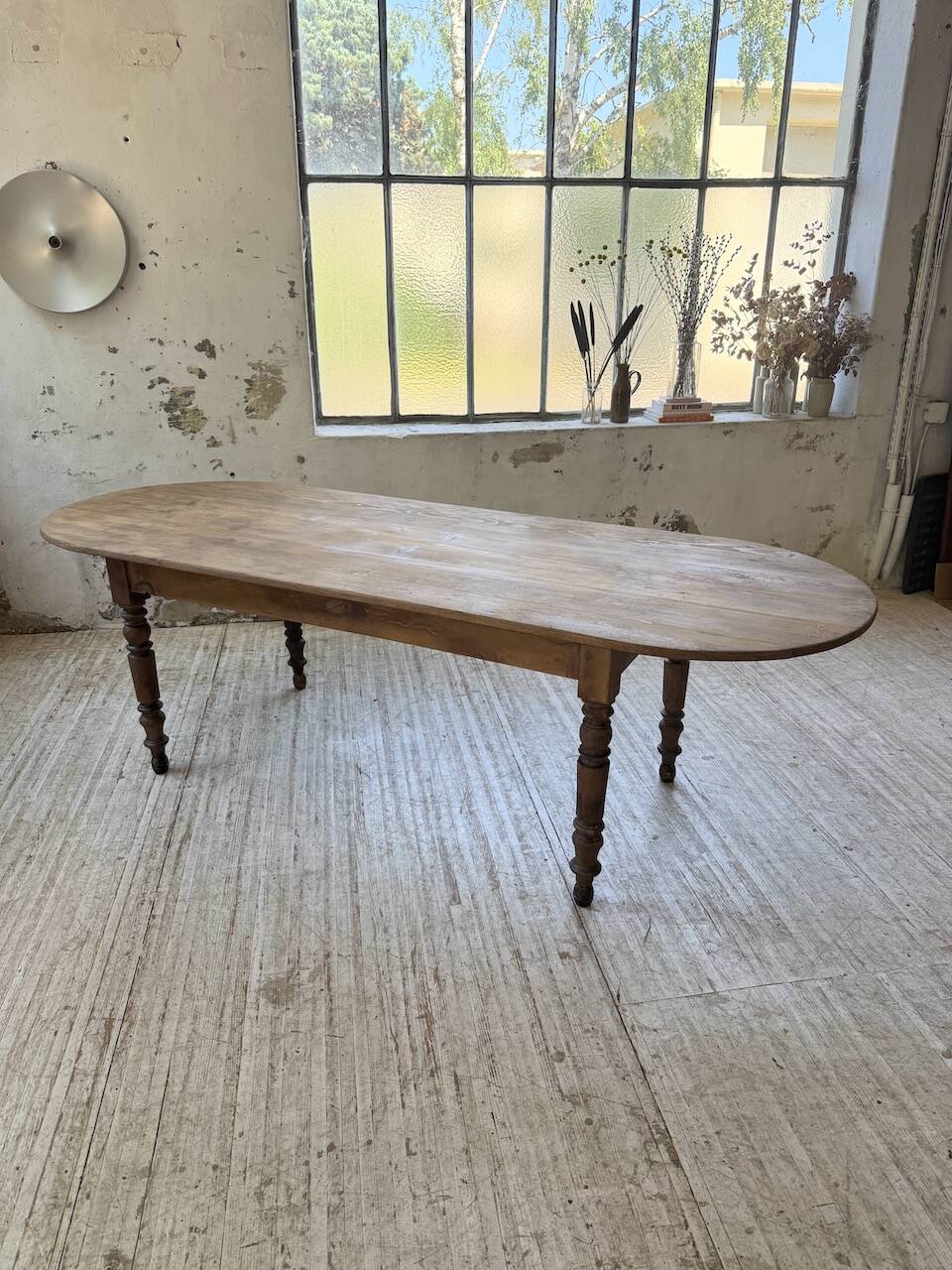 Oval farmhouse table 250cm pine