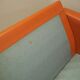 Orange leather sofa, Danish design, 1970s, production: Denmark