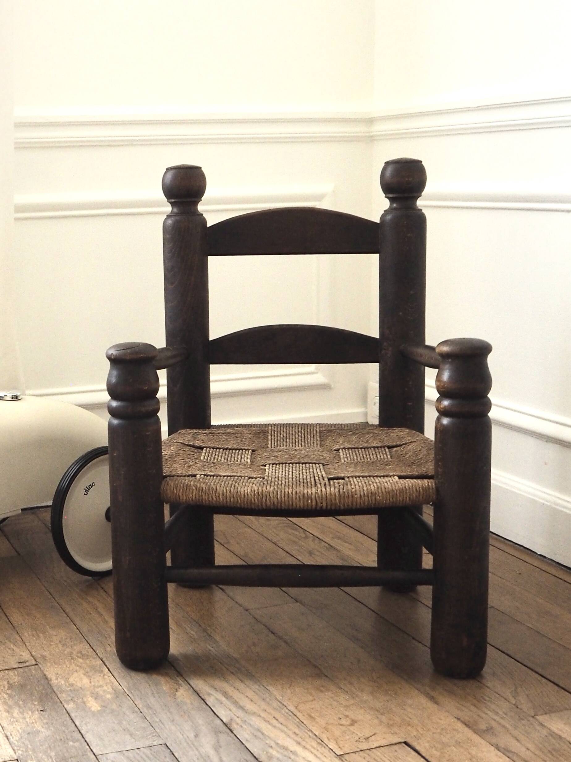 Child's armchair in the style of Charles Dudouyt.