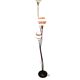 3 globe floor lamp in wrought iron and fiberglass, Tarogo, 1980