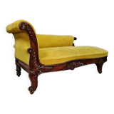 Napoleon III mahogany chaise longue bench
