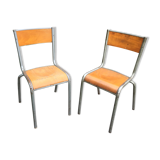 School mullca 510 vintage 1960 adult chairs pair