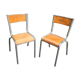 School mullca 510 vintage 1960 adult chairs pair