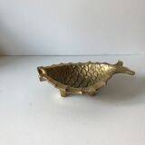 Vintage brass fish trinket bowl