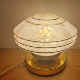 Art Deco glass touch lamp in pink Clichy glass