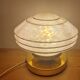 Art Deco glass touch lamp in pink Clichy glass