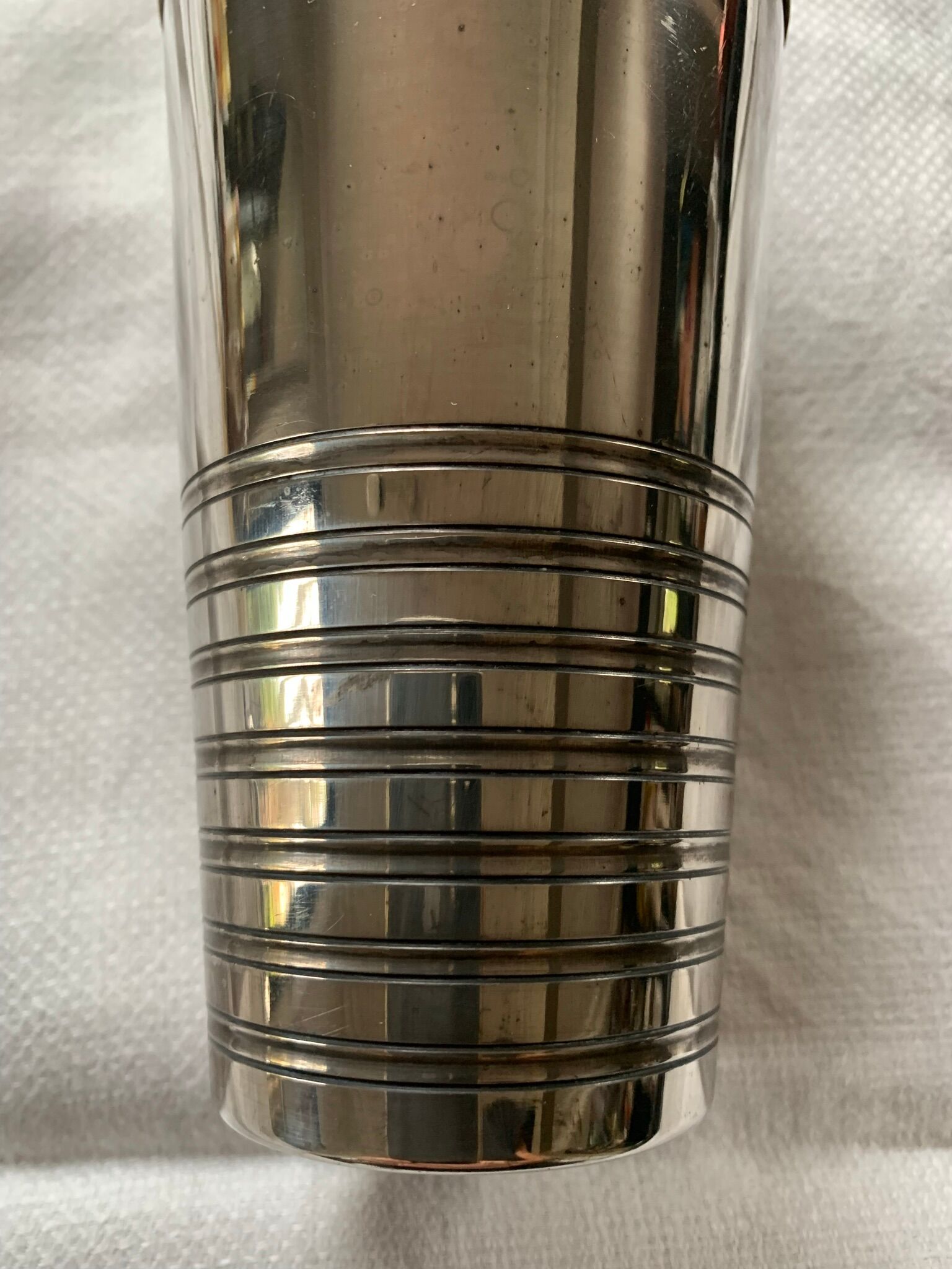 Shaker métal argenté vintage