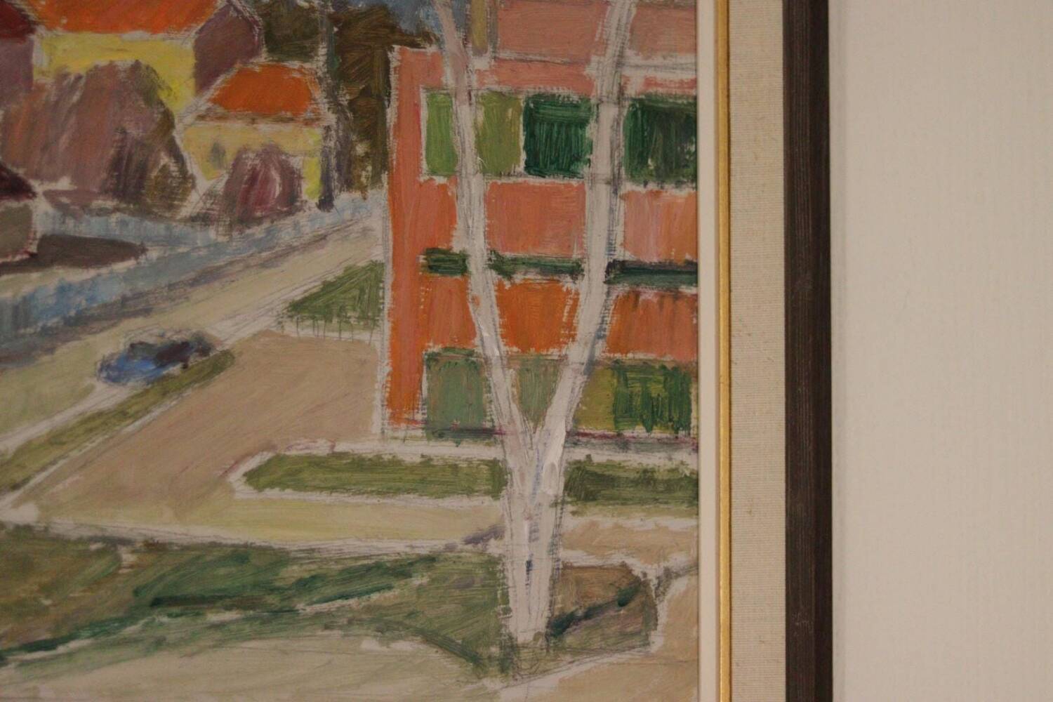 Swedish Oil on Panel – “Street Jämtland” by John Hedman (1913–1994)