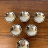 set of 6 stainless steel dessert bowls, 1970