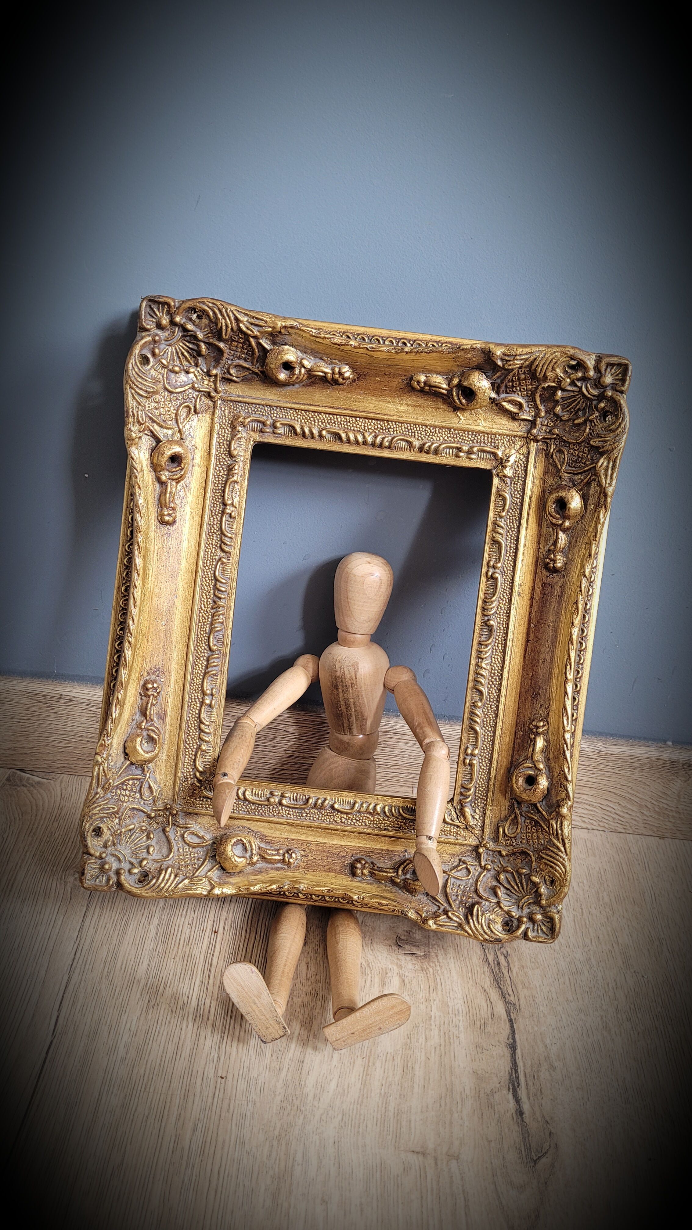 Golden baroque frame