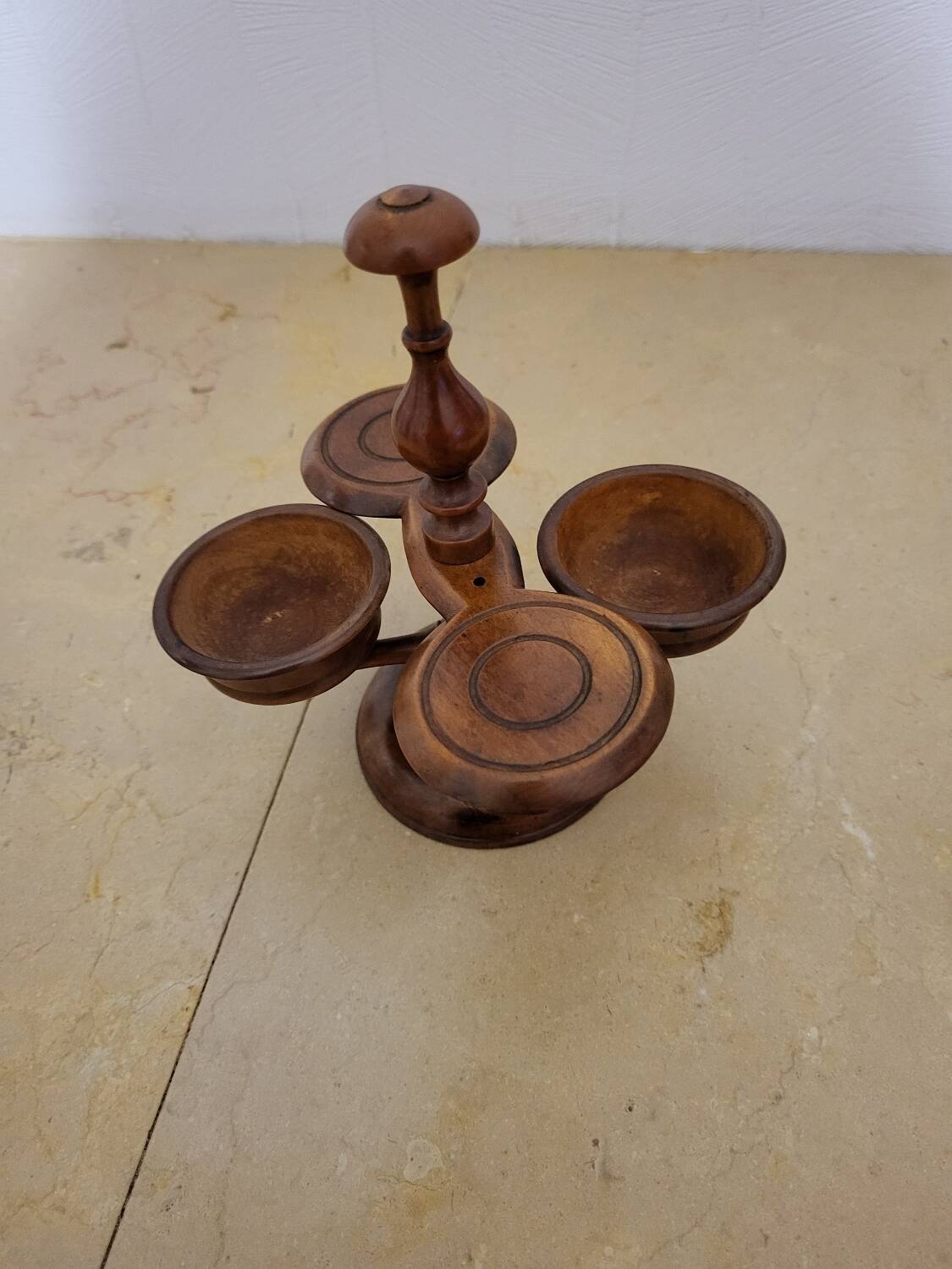 Pepper and salt shakers in cherry wood